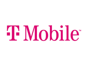 T mobile logo on a white background.