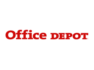 Office depot logo on a white background.